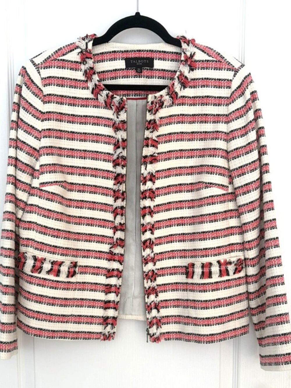 Talbots Striped Tweed Jacket Size 16P